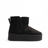 Europeon Union Women Black Chamois Half Boot #3282